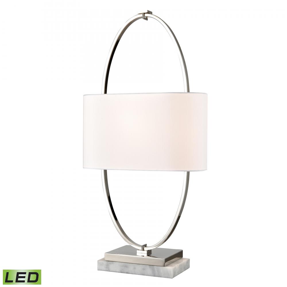 Gosforth 32'' High 1-Light Table Lamp - Polished Nickel - Includes LED Bulb