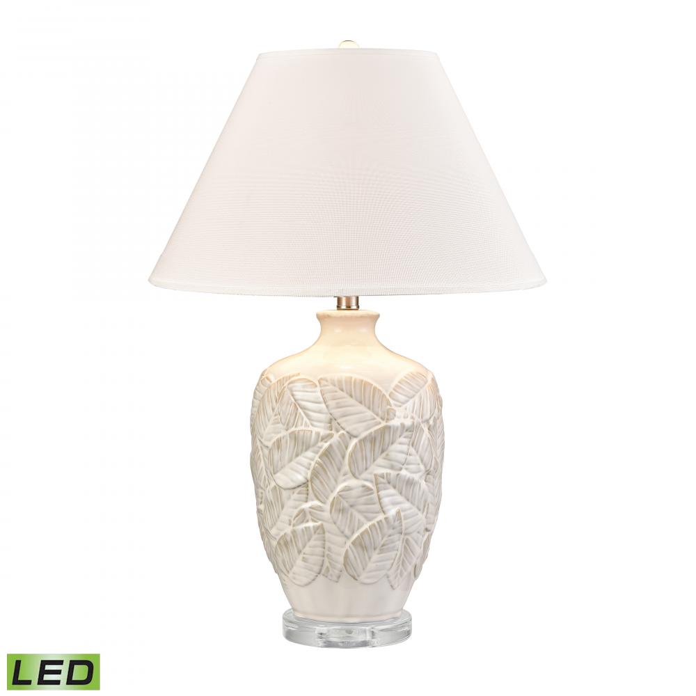 Goodell 27.5'' High 1-Light Table Lamp - White Glazed - Includes LED Bulb