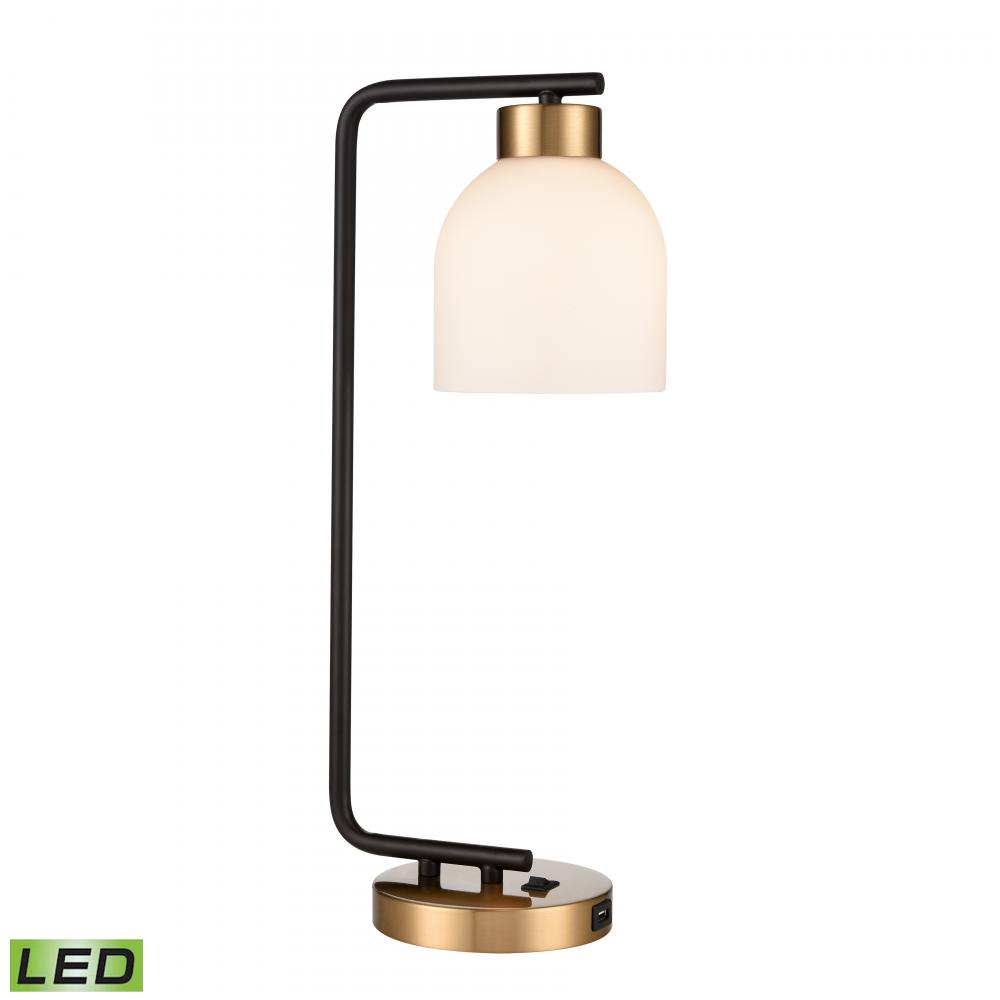 Paxford 19'' High 1-Light Desk Lamp - Black - Includes LED Bulb