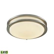 ELK Home CL782012 - Thomas - Clarion 11-inch LED Flush Mount in Brushed Nickel with a White Glass Diffuser