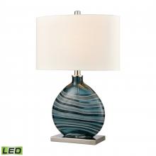 ELK Home H0019-8555-LED - Portview 22'' High 1-Light Table Lamp - Teal - Includes LED Bulb