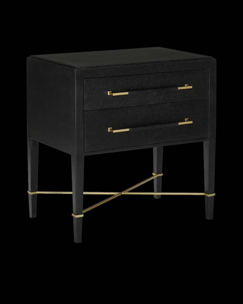 Verona Black Nightstand