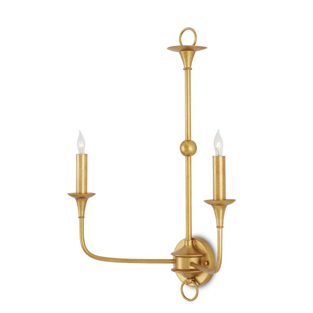 Nottaway Gold Double-Light Wall Sconce