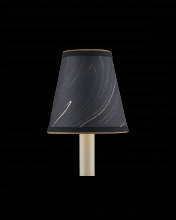 Currey 0900-0019 - Marble Black Paper Tapered Chandelier Shade