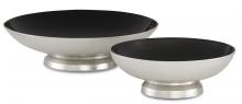 Currey 1200-0251 - Varu Silver & Black Bowl Set of 2