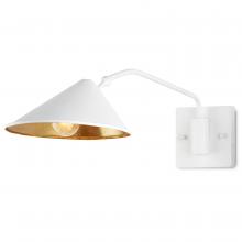 Currey 5000-0205 - Serpa White Single Swing-Arm Wall Sconce