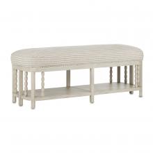 Currey 7000-0672 - Norene Gray Bench, Demetria Pa