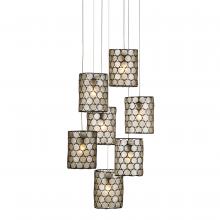 Currey 9000-1049 - Regatta 7-Light Round Multi-Drop Pendant